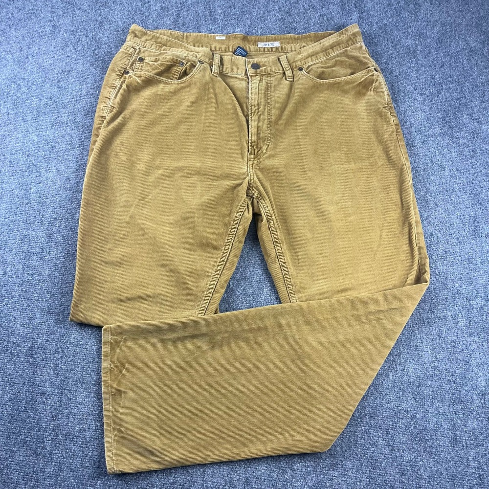 Polo Ralph Lauren Mens Corduroy Pants Tan Mustard Yellow Straight Leg 38x32